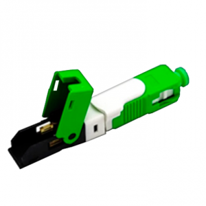 Conector reutilizável SC APC Gigabit verde de Alta Precisão rede FTTH fibra drop internet CFTV