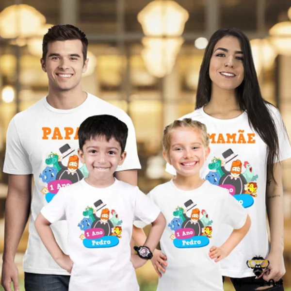 5 Camisetas Personalizada Unissex criamos sua Estampa Foto Imagem branca 100% Poliester - Image 3
