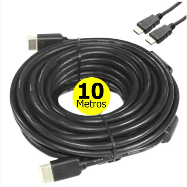 Cabo Hdmi 10m Metros com proteção Mts imagem 4k 3d Full Hd Blindado Tv Pc camera filmagem - Image 3