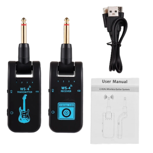 Plug P10 transmissor e Receptor de áudio som sem fio em Tempo Real 2.4G 48K 16Bit