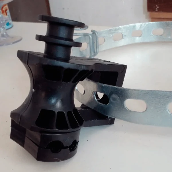 kit poste abraçadeira completa com supa bap anel duplo para cabo drop fibra optica ftth - Image 2