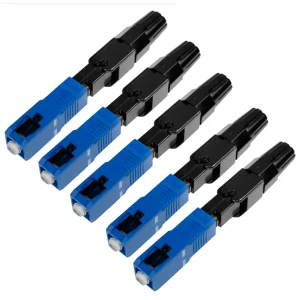 5 Conector SC UPC Óptico de Rosca Preto Fast Connector rede fibra cftv Internet drop