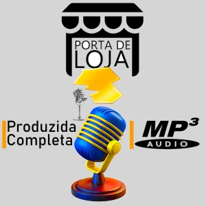 Spot comercial para porta de Loja voz masculina comum produzido completo musicas alongadas arquivo toca 1 hora sem parar
